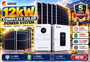 10kwh 48v Srne Rising Energy Hybrid/Lithium Solar System Full Kit