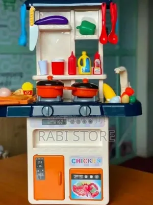 Plastic Kids' Pretend Play Kitchen Set