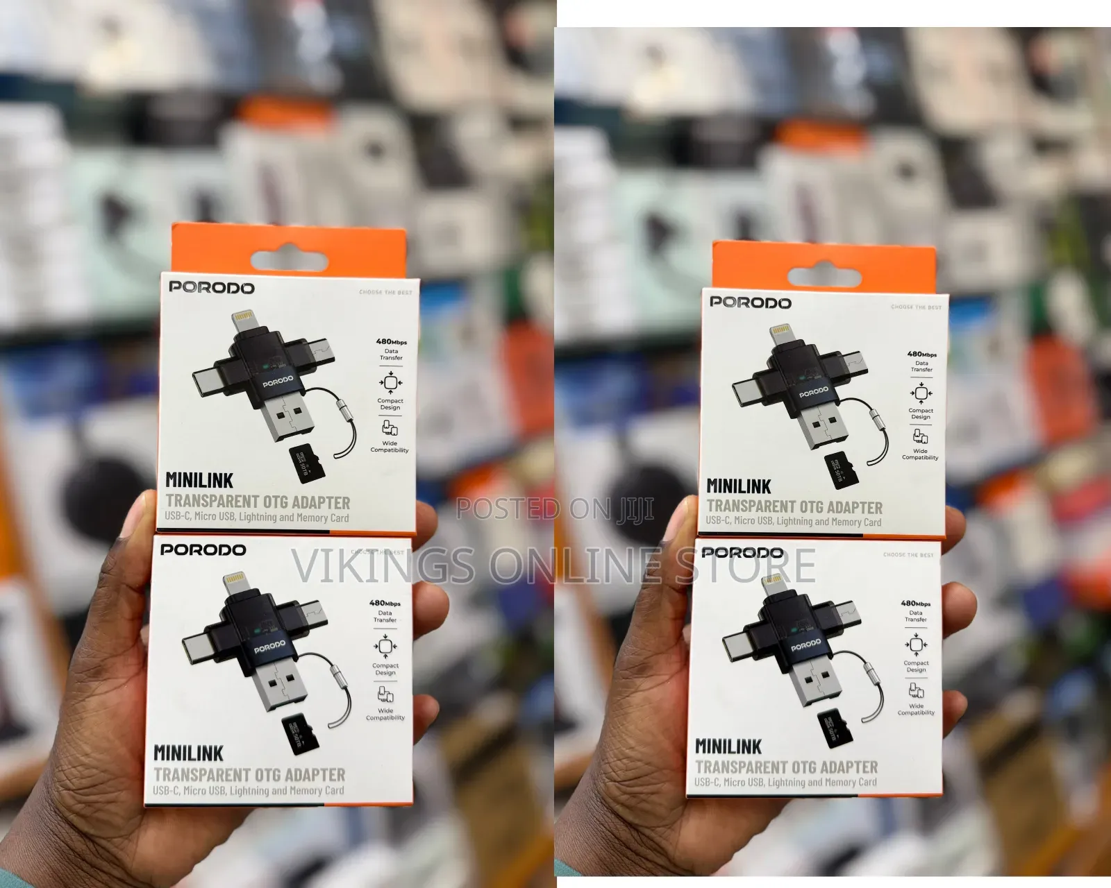 Porodo Minilink Transparent OTG Adapter