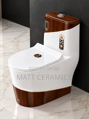 Genuine Brown and White Toilet Seat