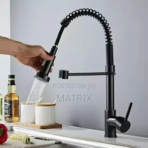 Water Mixer Tap With Pull Down Spray Tap With Spring Neck