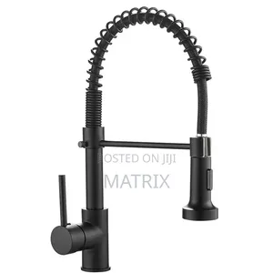 Water Mixer Tap With Pull Down Spray Tap With Spring Neck