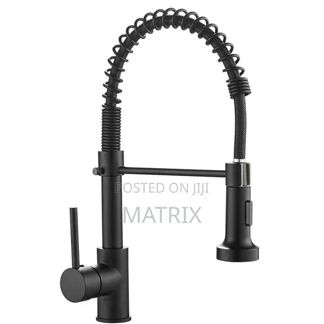 Water Mixer Tap With Pull Down Spray Tap With Spring Neck