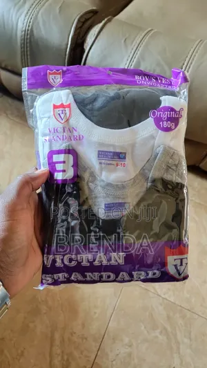 White, Black and Grey 3 PC Kids Vests 3-14yrs