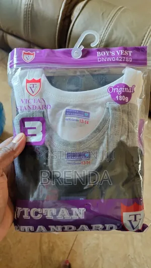White, Black and Grey 3 PC Kids Vests 3-14yrs