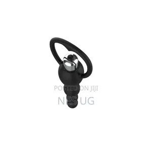 Vibrating Beaded Anal Plug - Black