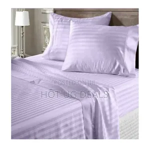 6x6 4pcs Egyptian Cotton Bedsheets- Purple (2 Bedsheets,2 Pillowcases)