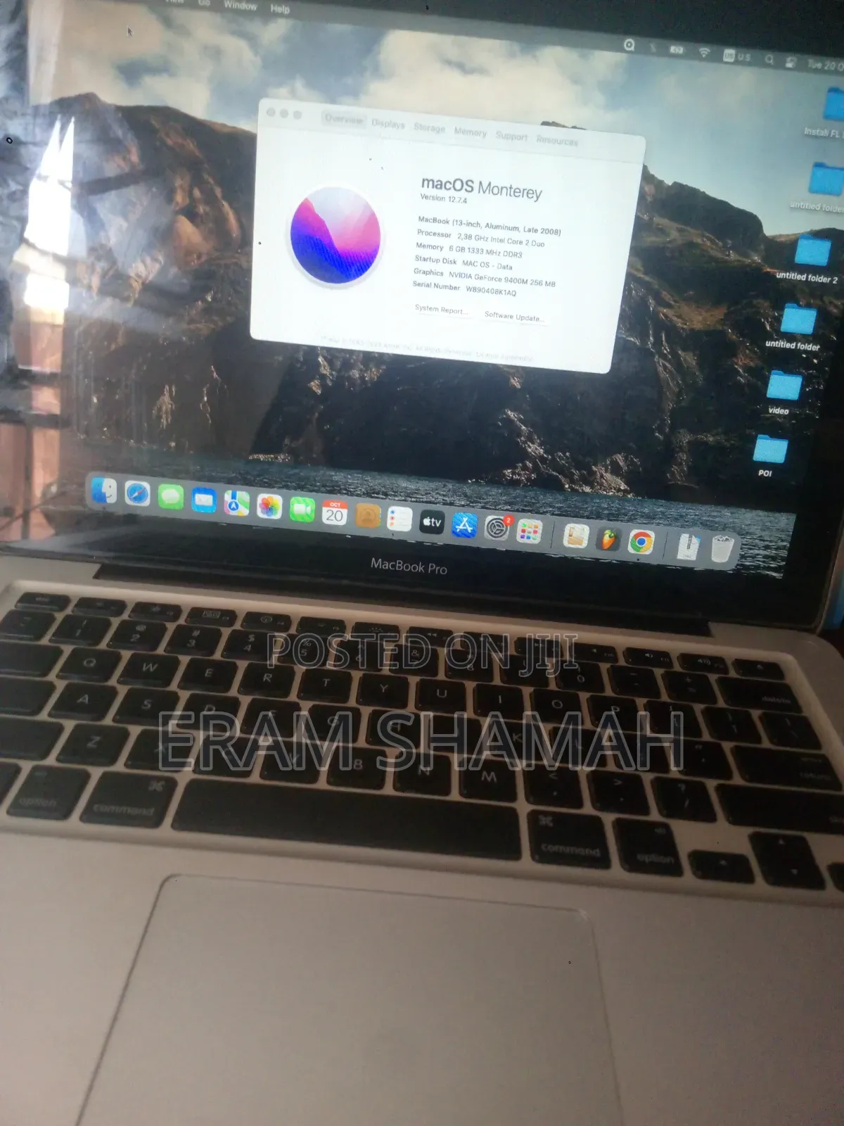 Laptop Apple MacBook 6GB Intel Core 2 Duo HDD 500GB