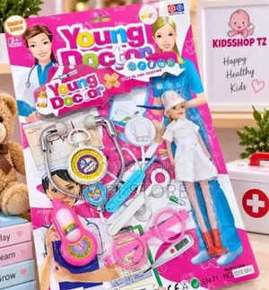 Young Doctor Kids Medical Playset With Nurse Doll & Stethoscope