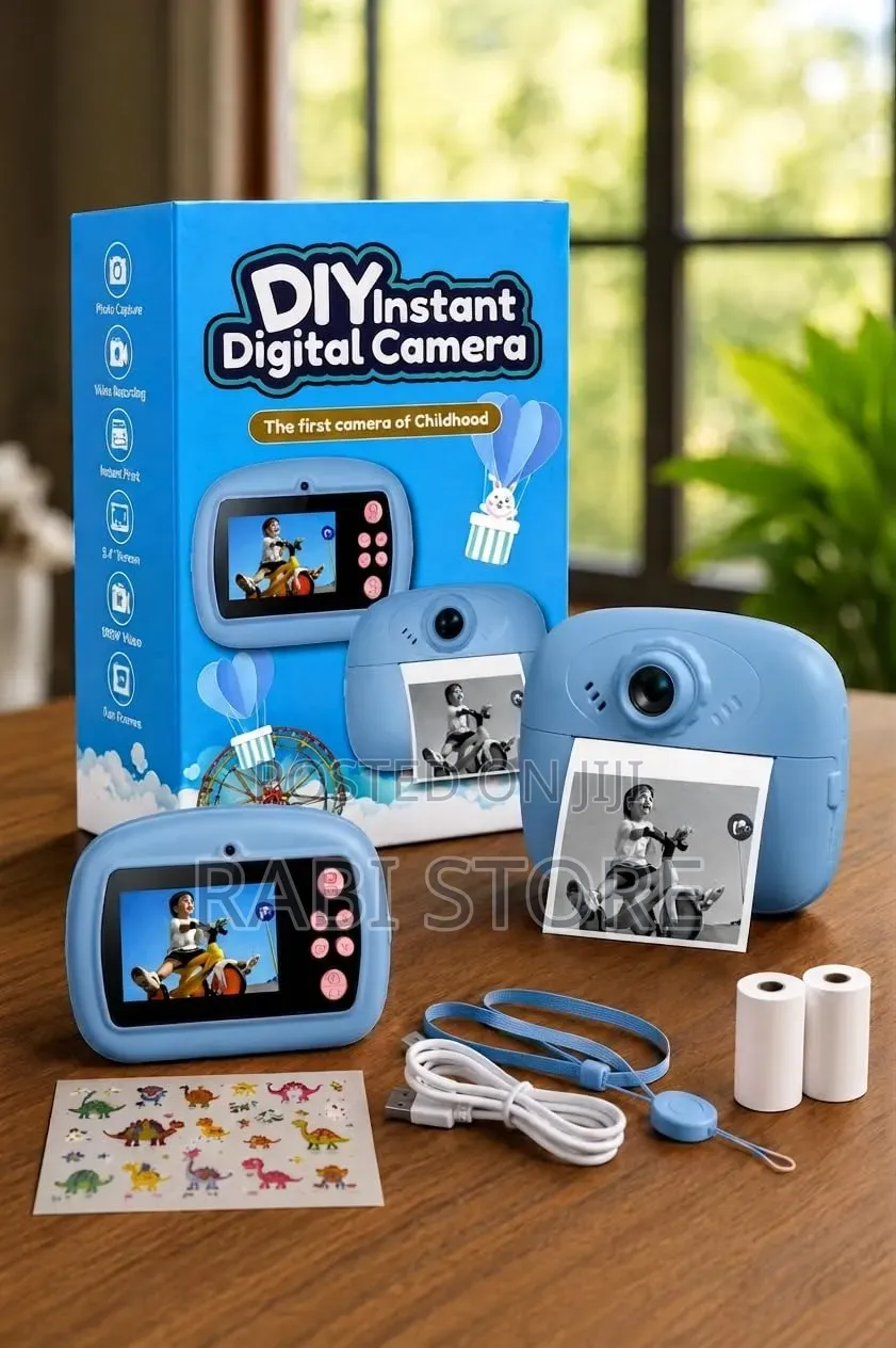 Kids Instant Print Camera- Portable Digital HD Photo and Video
