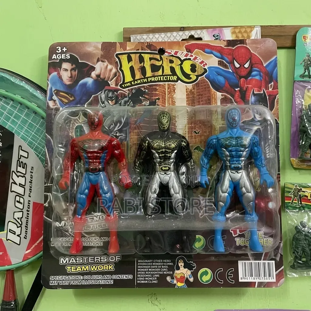 Marvel Action Super Heroes Figures Set, - Pack of 3 PCS