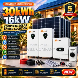30kwh Massive Clean Energy 3phase Hybrid/Lithium Solar System Full Kit