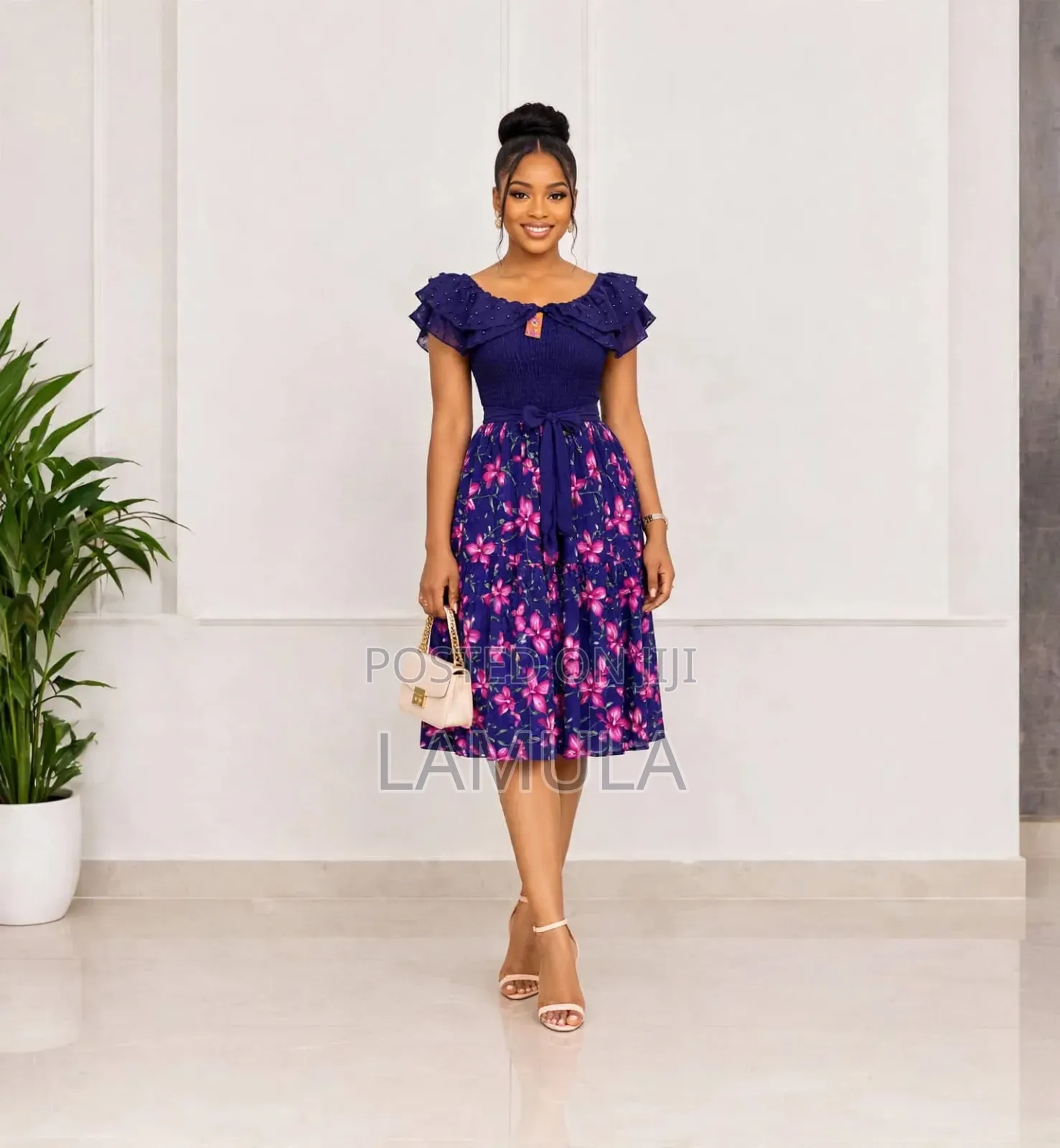 Flora Smocked Midi Dress