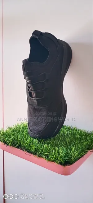 No Lace Slip on All Black Mesh Sneakers Turkey Quality