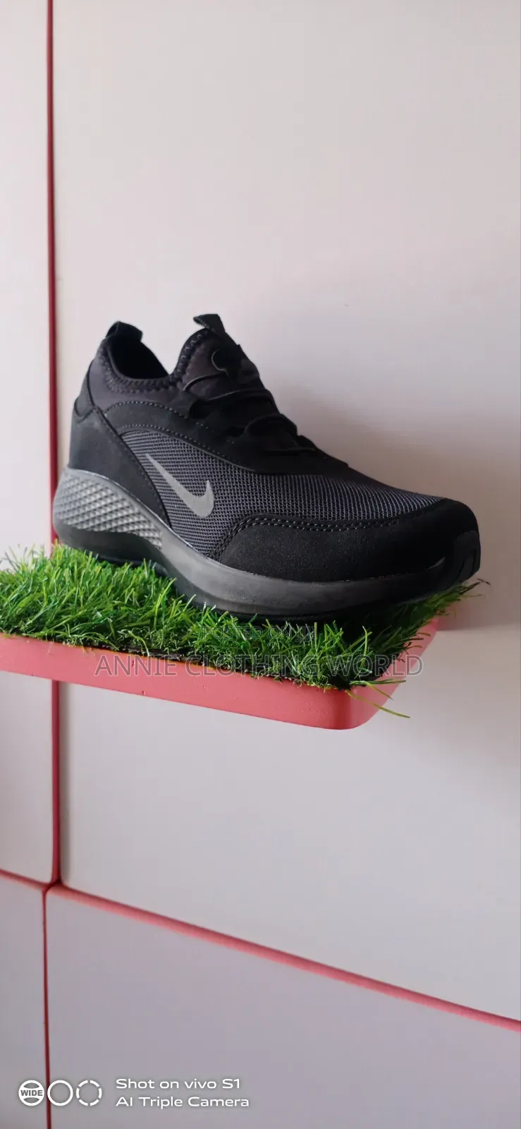 No Lace Slip on All Black Mesh Sneakers Turkey Quality