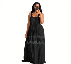 Maxi Dress With Flower Stripes