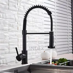 Black Kitchen Mixer Tap With Pull-Out Spray