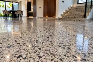Premium Granite Chip Terrazzo Flooring Installation