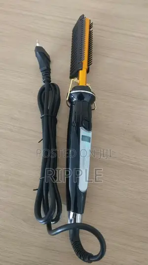2-in-1 Electric Hair Curling Iron & Straightening Comb