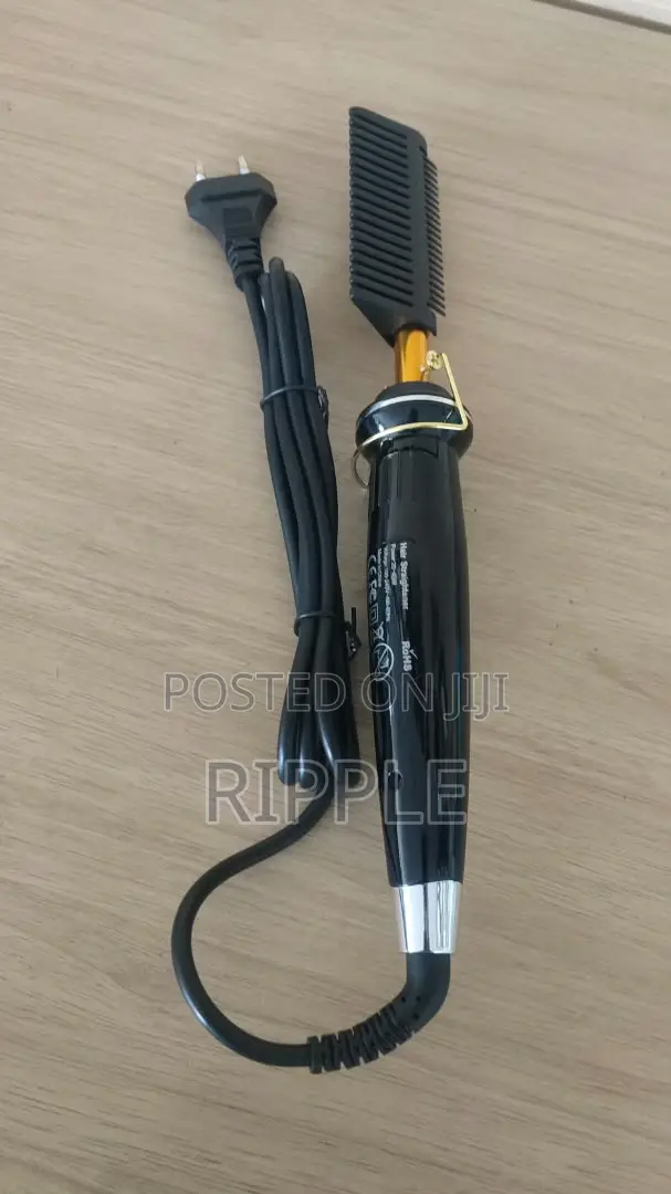 2-in-1 Electric Hair Curling Iron & Straightening Comb