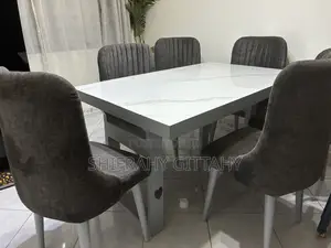 White and Gray 6seater Dinning Set
