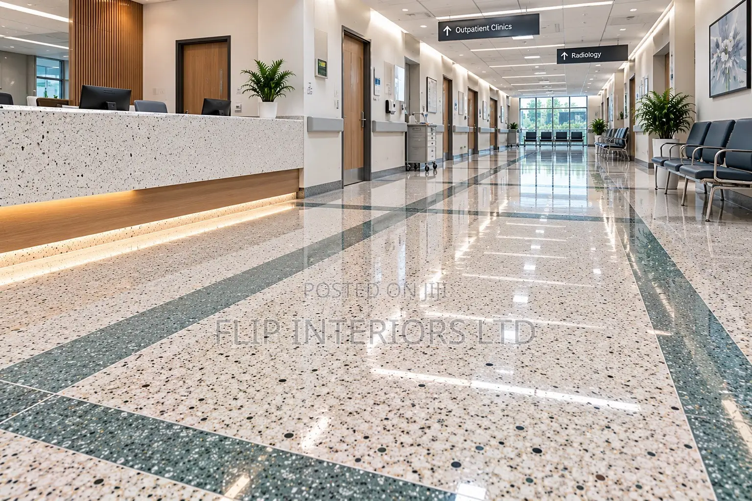 Professional Hospital Terrazzo Flooring Installation