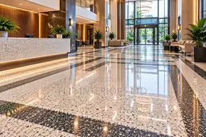 Luxury Lobby Terrazzo Flooring Installation