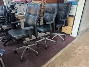 Pure// Original Leather Long Back Chairs, Adjustable. Price Per Piece