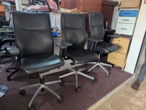 Pure// Original Leather Long Back Chairs, Adjustable. Price Per Piece