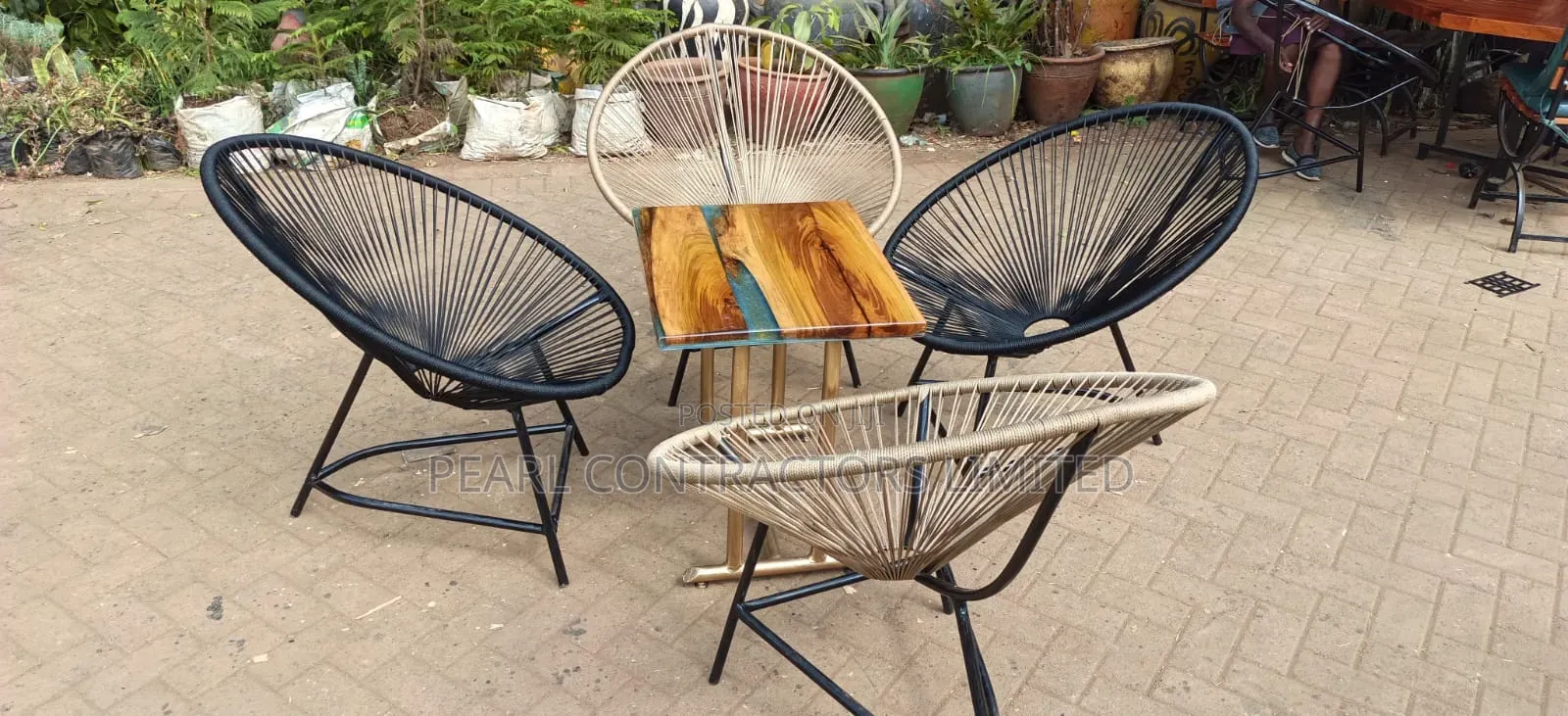 Rattan Chairs Outdoor 4 Seaters With Table 1,600,000/- In Any Colour