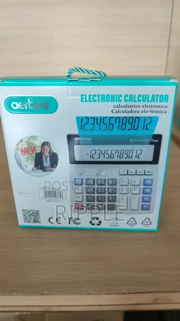 12-Digit Electronic Desktop Calculator – Large Display