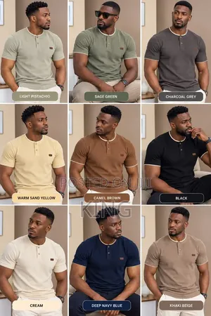 Men's T-Shirt. Contrast Trim Details
