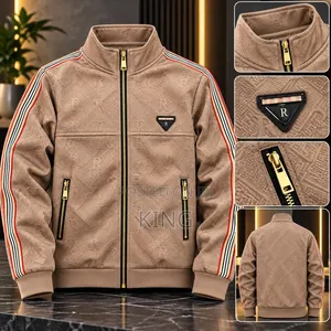 Casual Men's Zip-Up Stand-Collar Jackets.