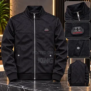 Casual Men's Zip-Up Stand-Collar Jackets.