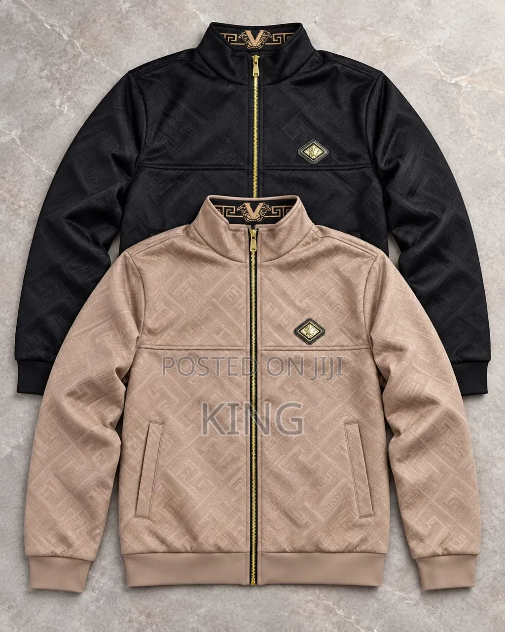 Casual Men's Zip-Up Stand-Collar Jackets.