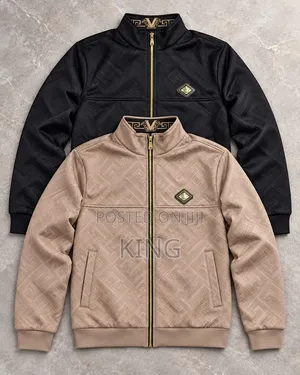 Casual Men's Zip-Up Stand-Collar Jackets.
