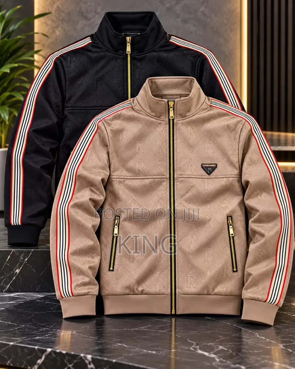 Casual Men's Zip-Up Stand-Collar Jackets.