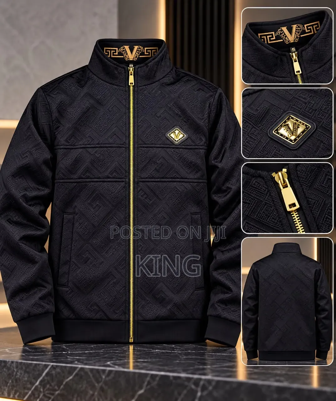 Casual Men's Zip-Up Stand-Collar Jackets.