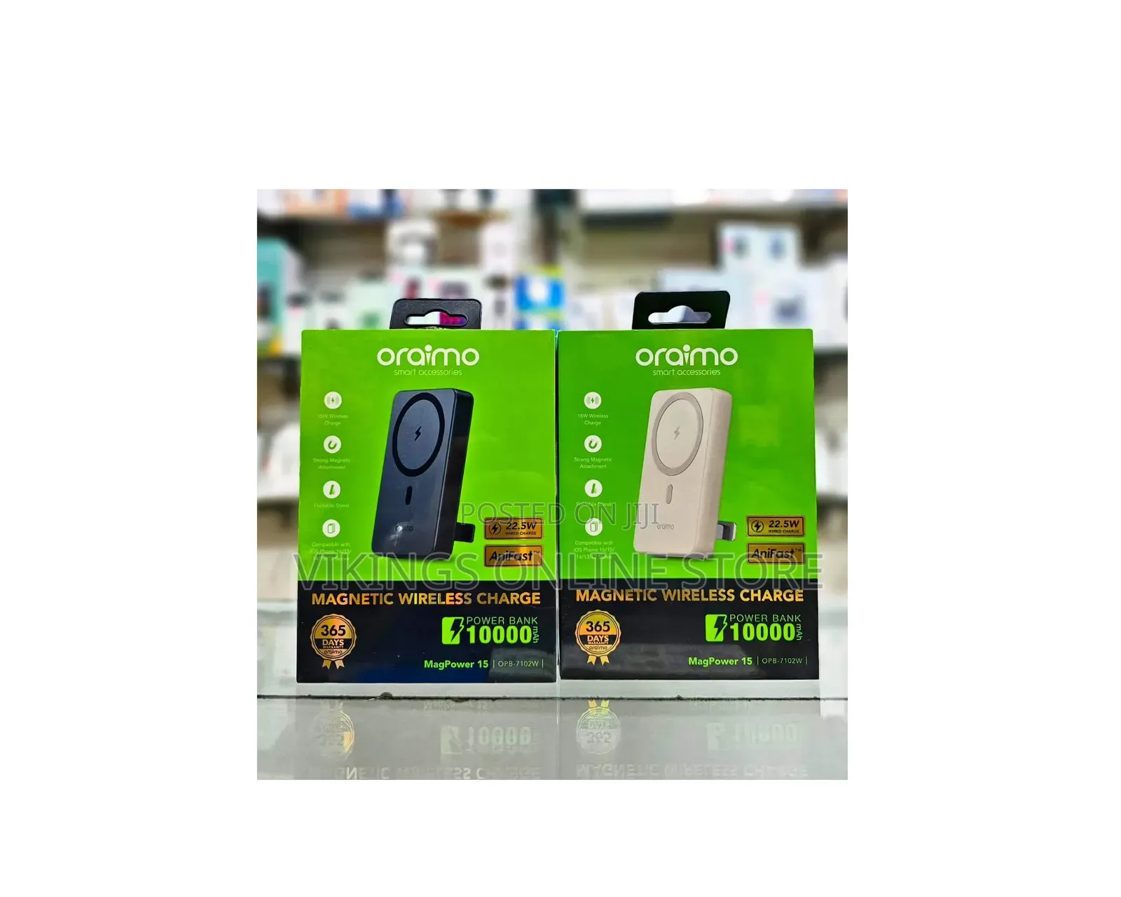 Oraimo MagPower 10000mAh
White/Gold
Black