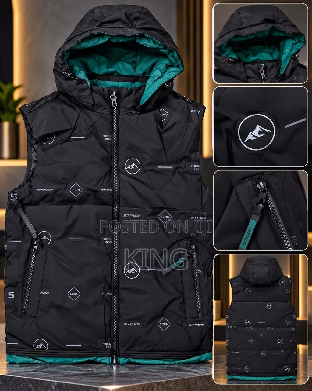Half Jacket. Men’s Hooded Puffer Vest