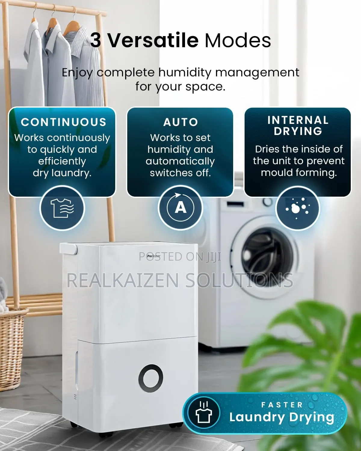 UK PRO BREEZE 30L Smart Compressor Dehumidifier With App| Wi-Fi,