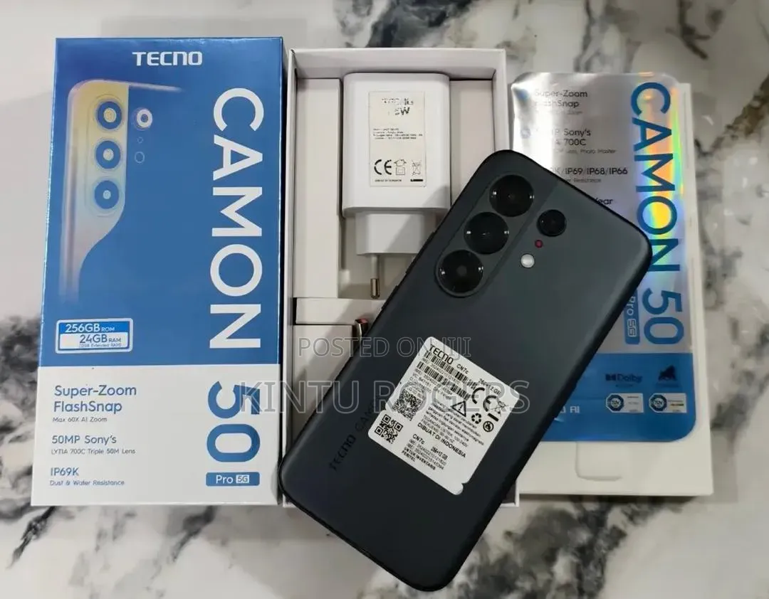 New Tecno Camon 50 Pro 256 GB Black