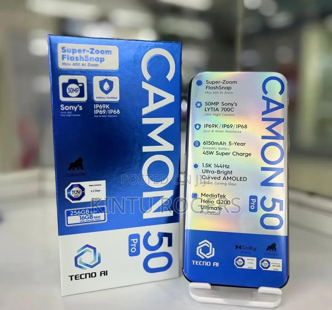 New Tecno Camon 50 Pro 256 GB Silver