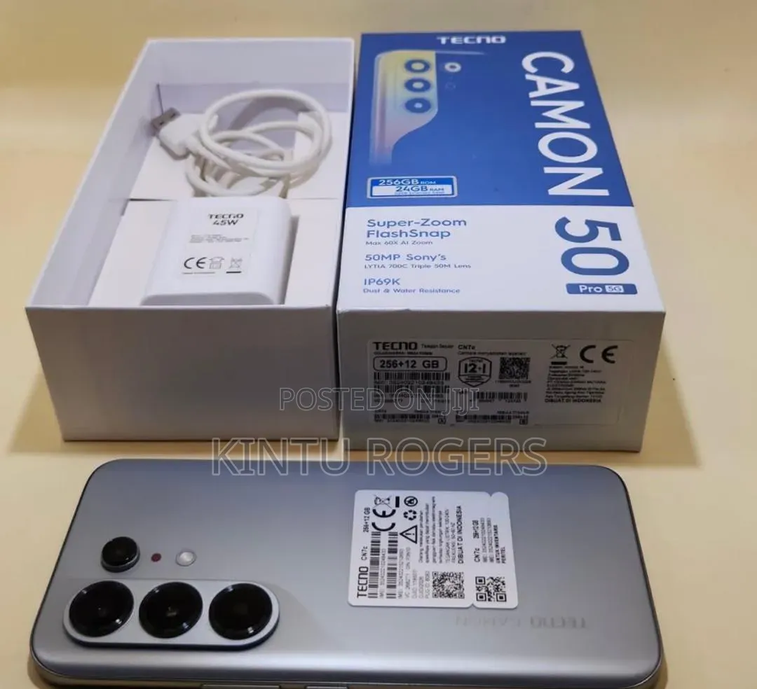 New Tecno Camon 50 Pro 256 GB Gray