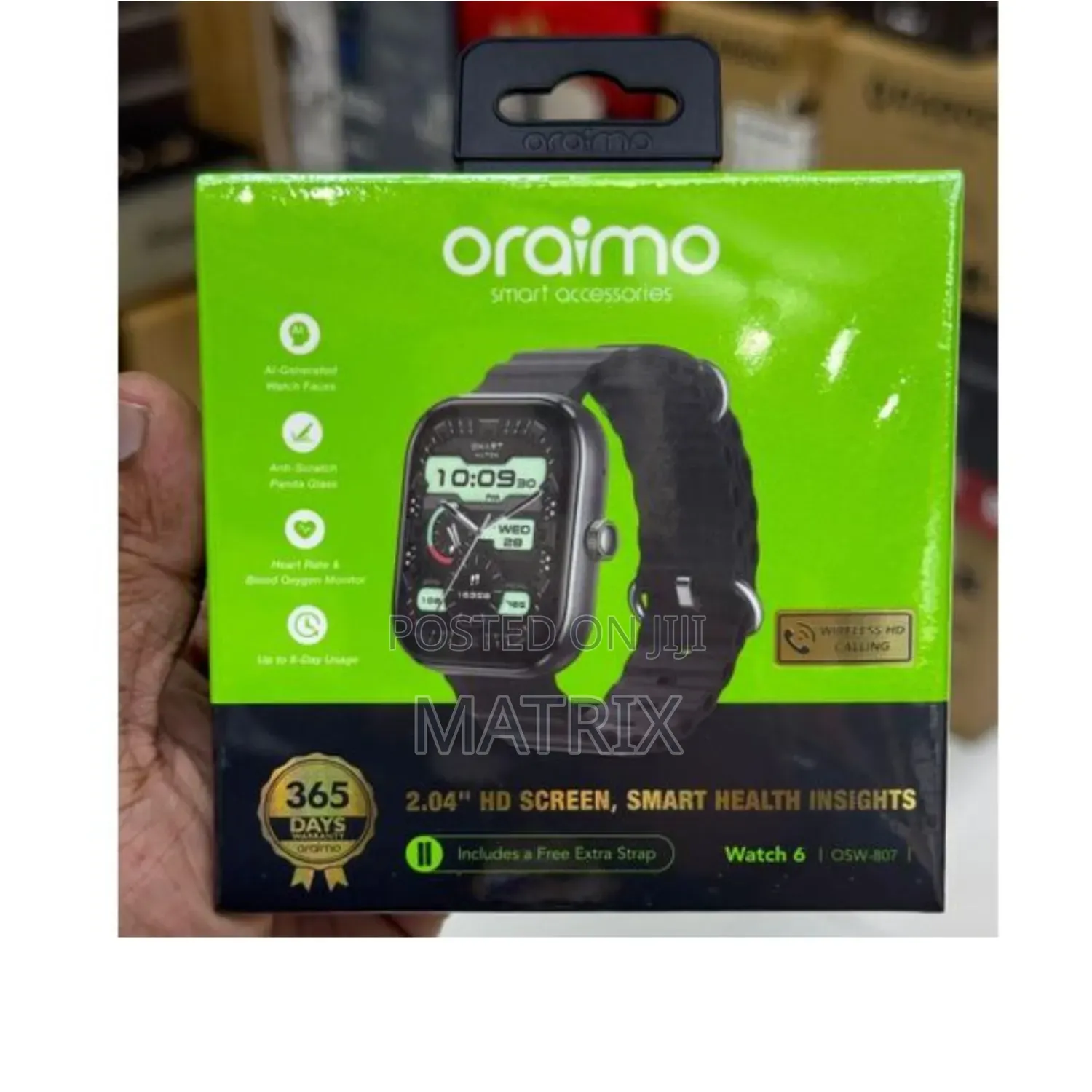 Oraimo Smart Watch 6 Featuring a 2.04-Inch HD Display