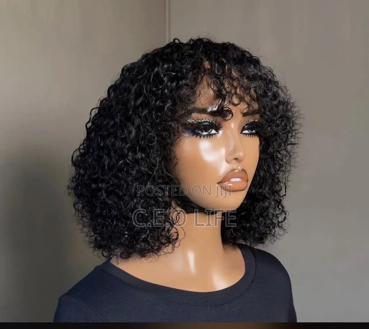 Freenge Curly Bob Wig