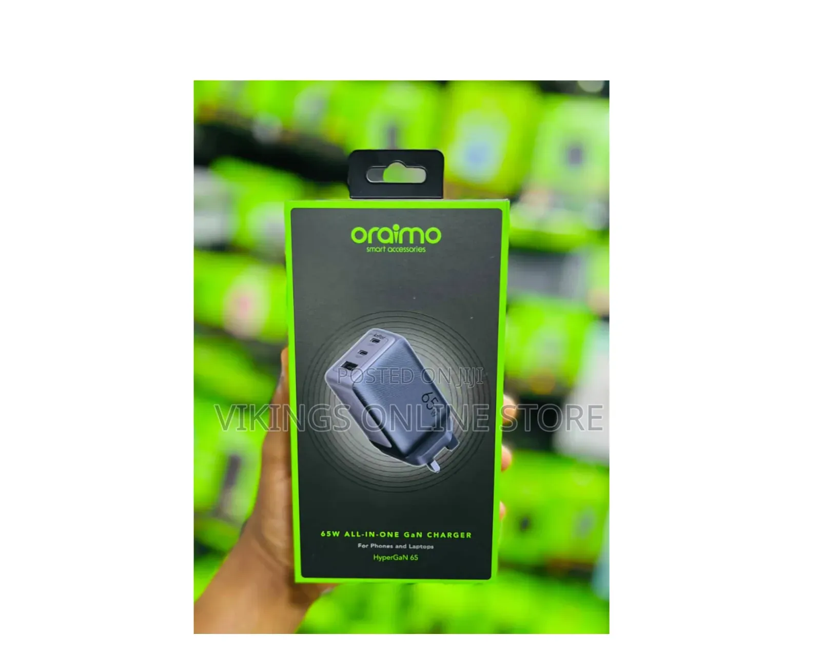 Oraimo HyperGaN 65W All-in-One GaN Charger + 1m Type-C 100W Cable