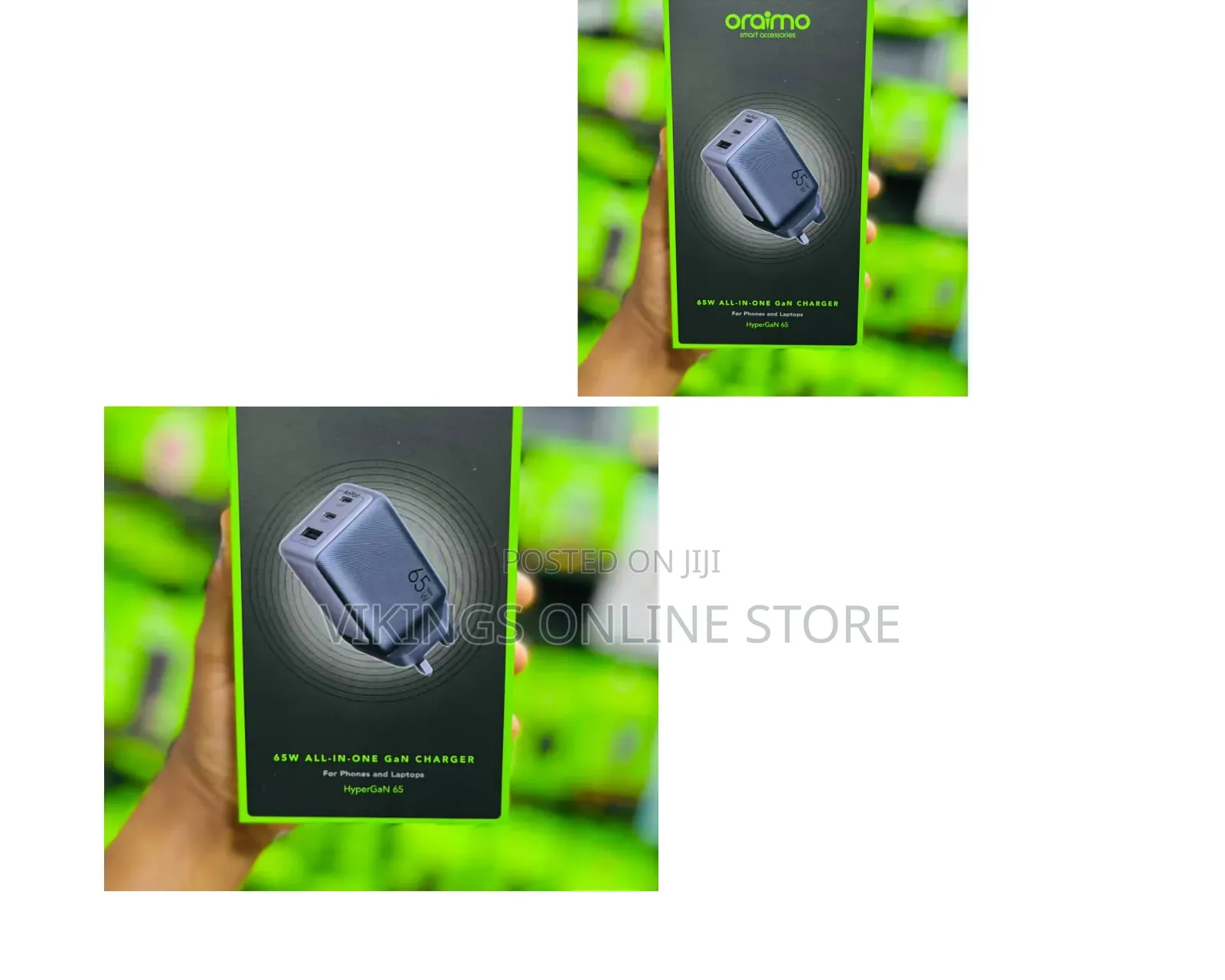 Oraimo HyperGaN 65W All-in-One GaN Charger + 1m Type-C 100W Cable