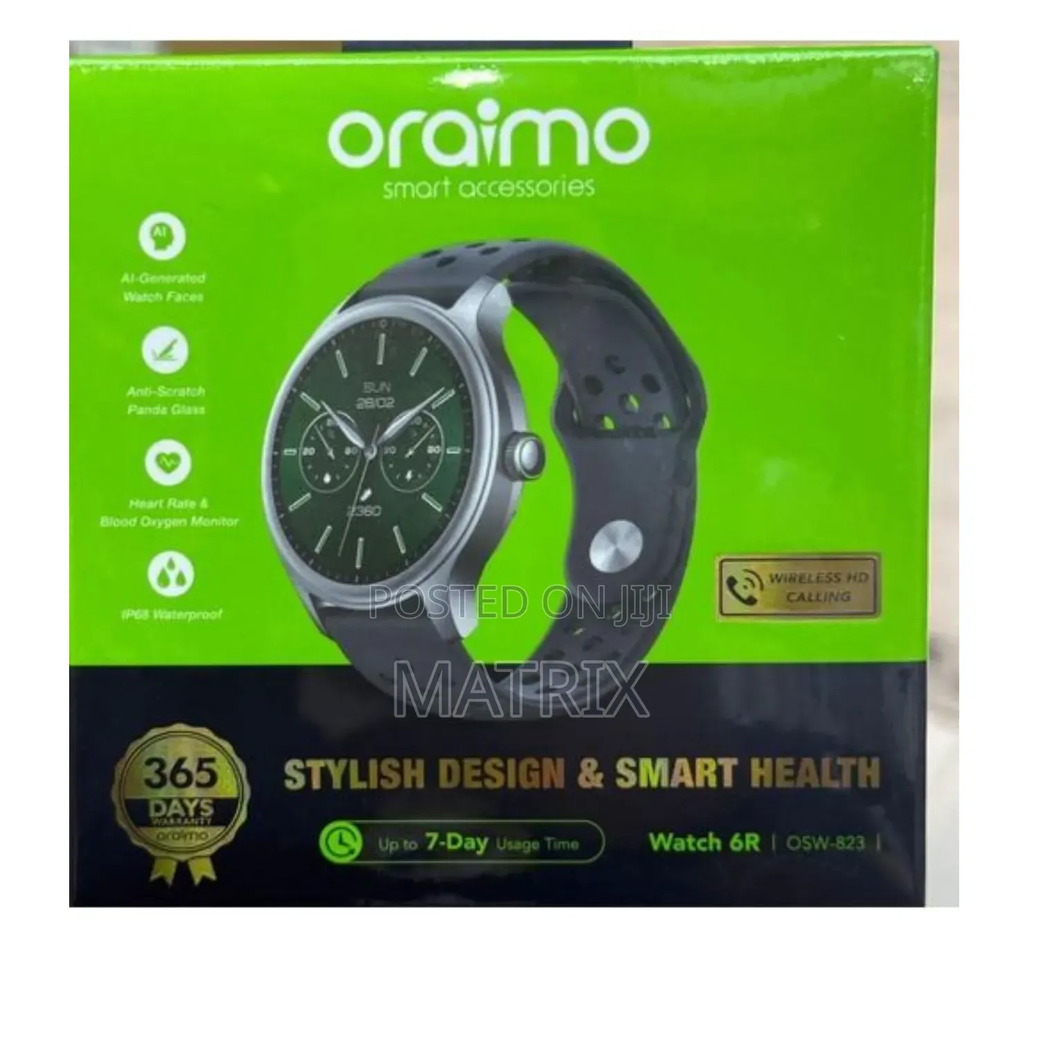 Oraimo Smartwatch 6R It Features a 1.39" Display With Panda Glass