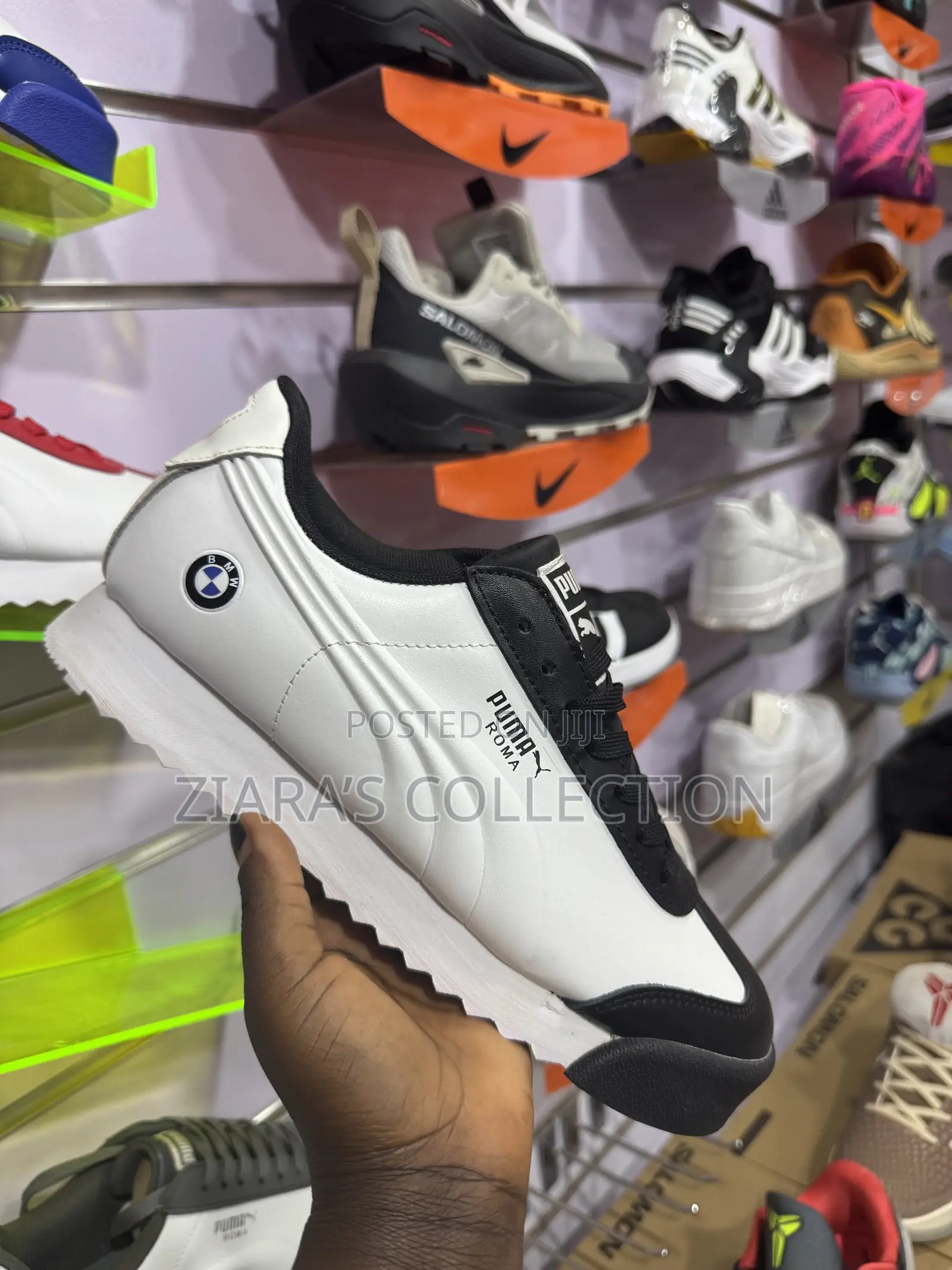 Black and White Puma Roma BMW Motorsport Sneakers